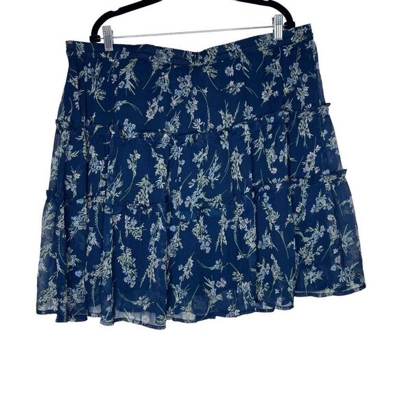 NWT Vero Moda Curve Skirt 'MILLA' in Navy Light Blue 20 - Picture 5 of 5